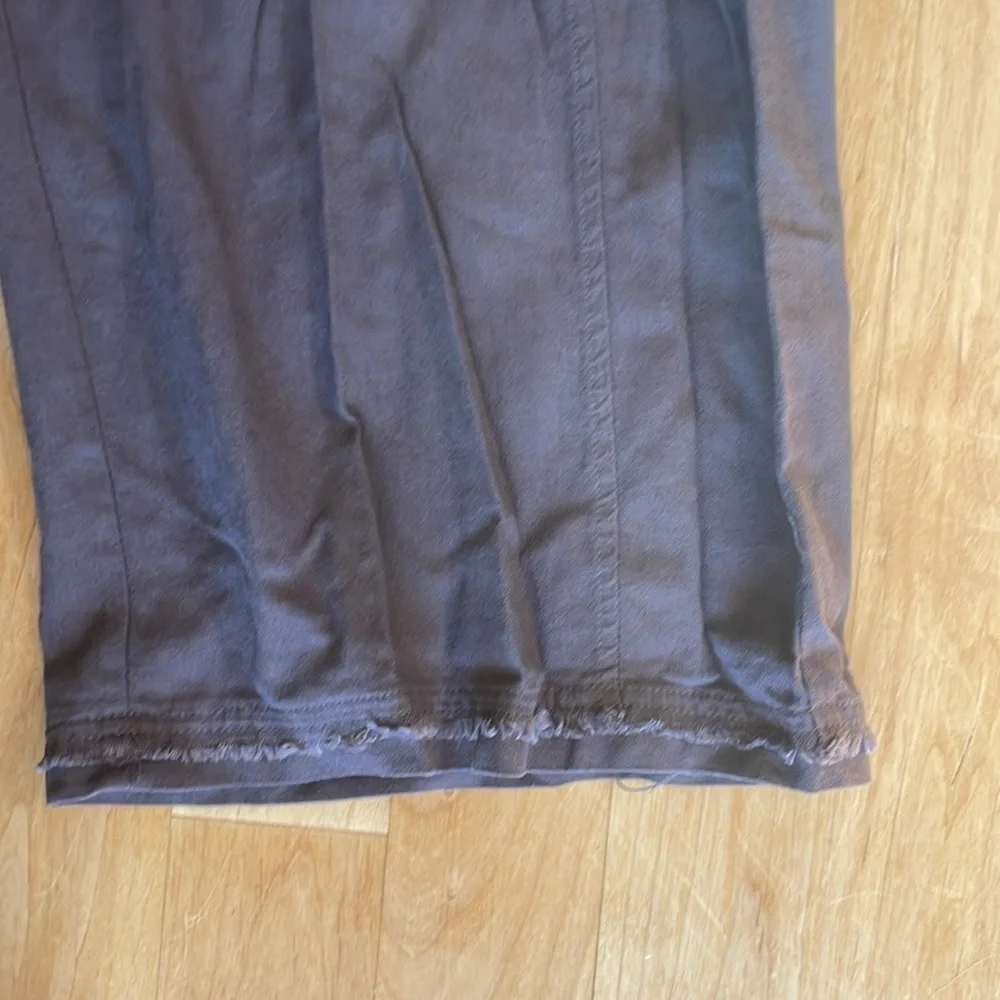 Easel Los Angeles ash brown gray oversized linen blend overalls M nwt - Picture 5 of 9
